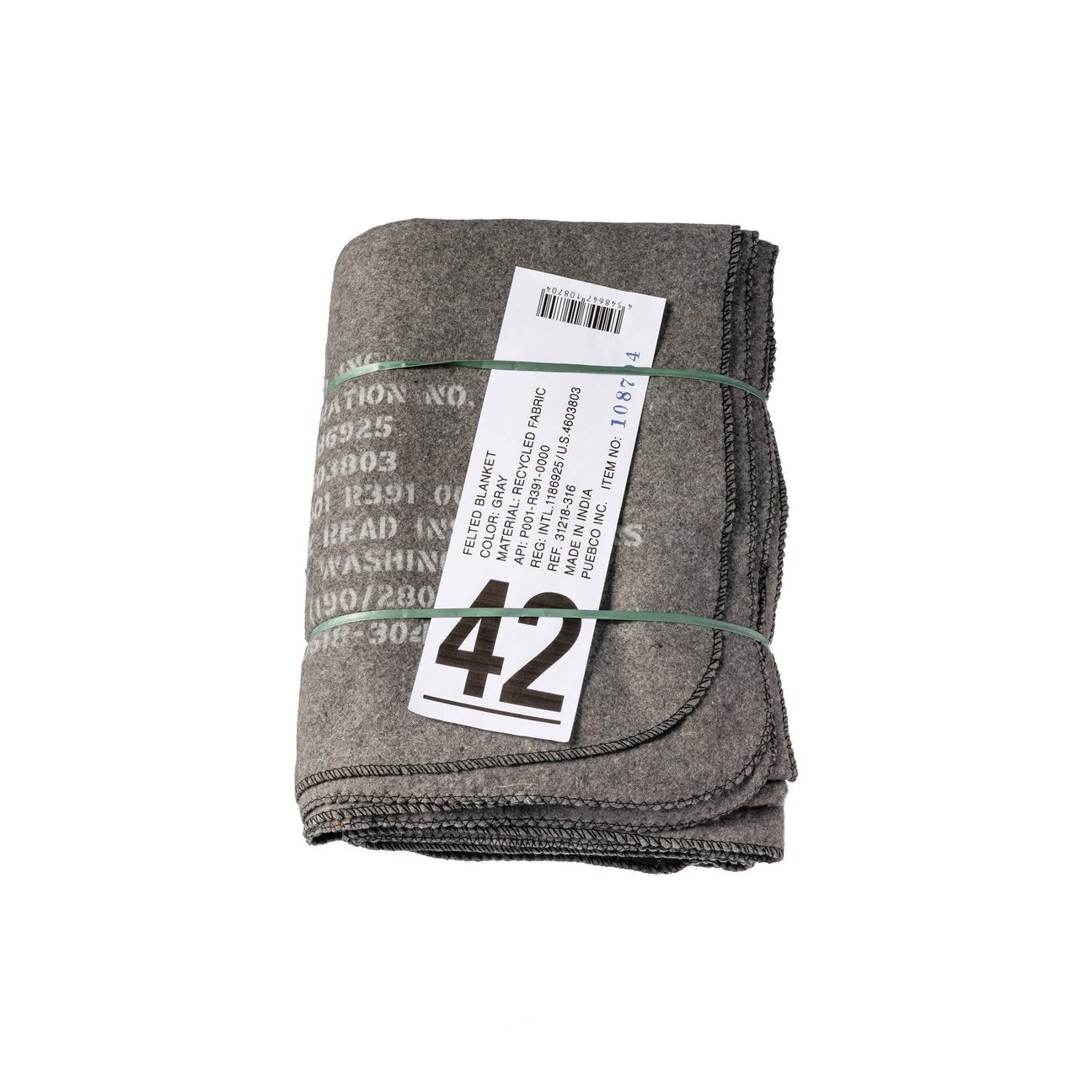 Puebco Cotton Wool Felted Blanket - Grey