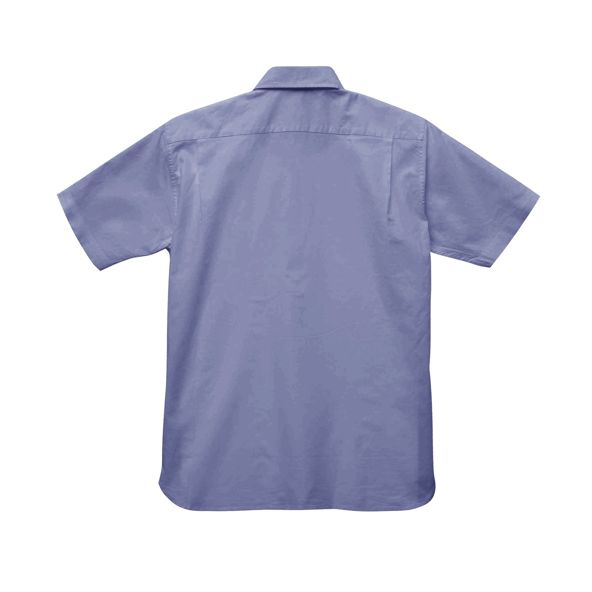 1268 - Oxford Button Down Short Sleeve Shirt - Sky Blue