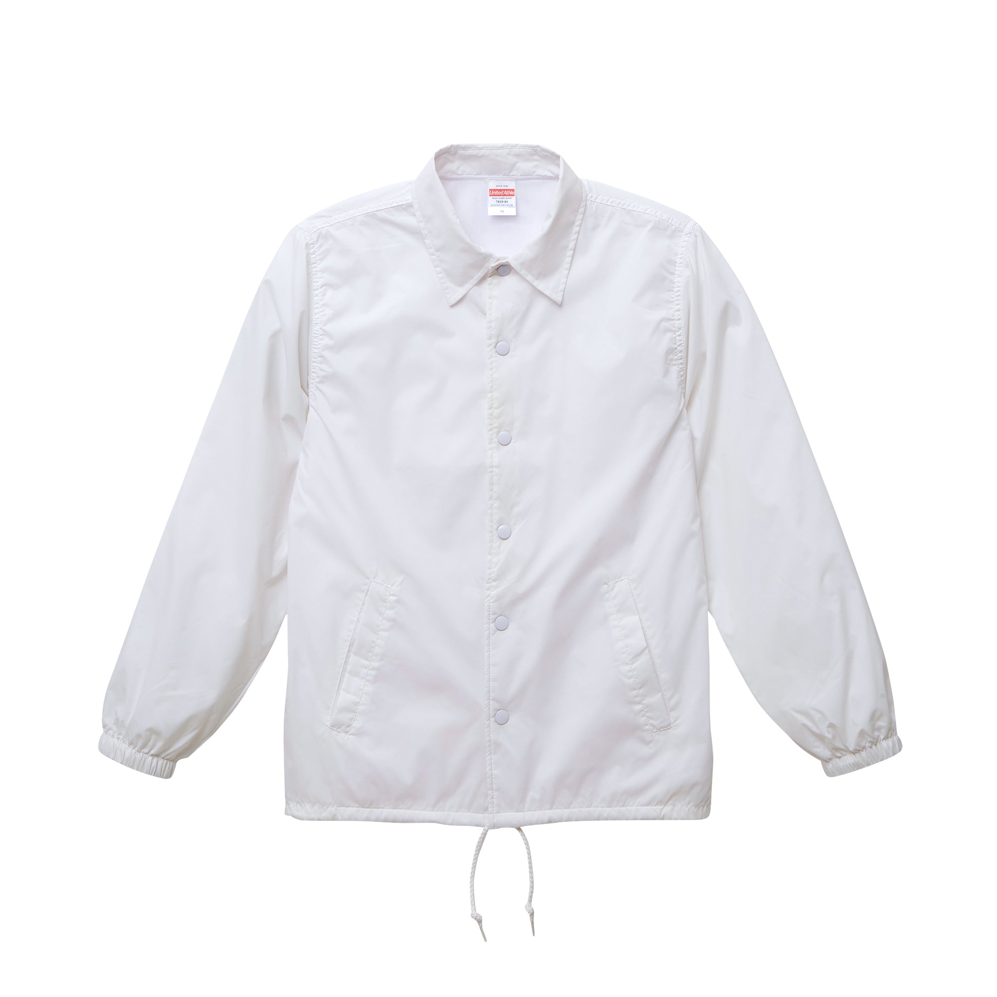 7059 - Lined Nylon Coach Jacket in White
