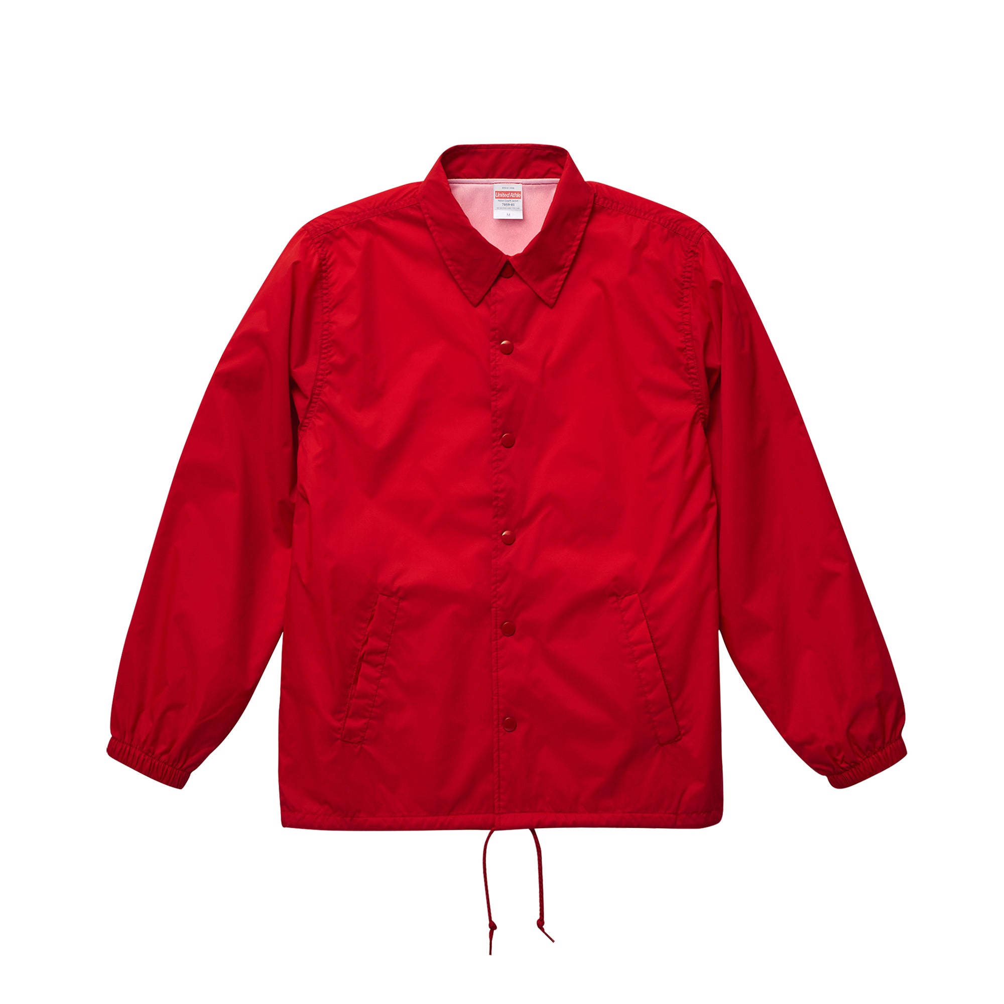7059 - Lined Nylon Coach Jacket in Red