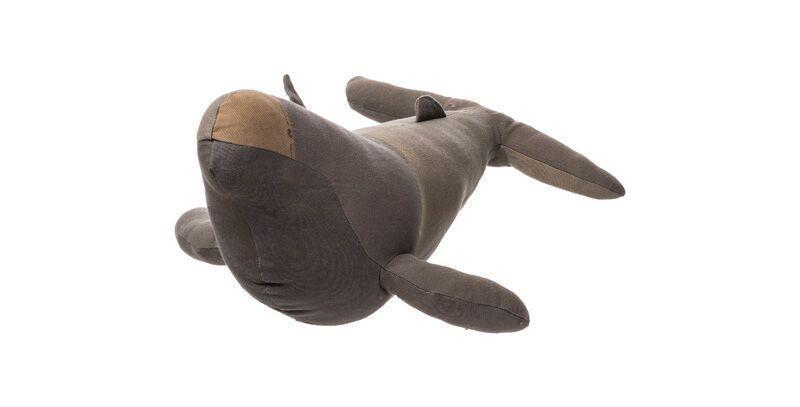 Vintage Fabric Stuffed Animal - Whale