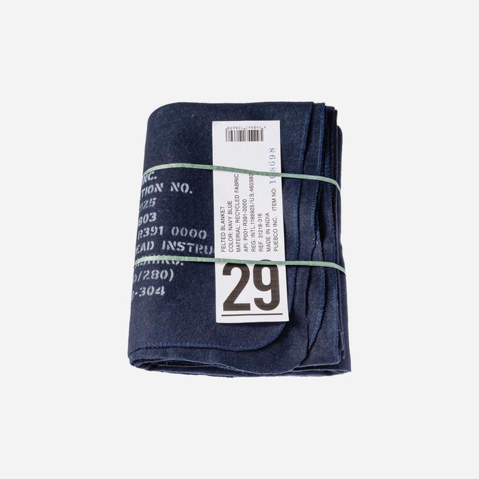 Puebco Cotton Felted Wool Blanket - Navy