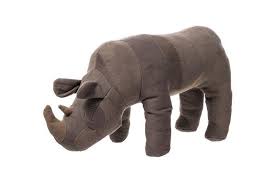 Vintage Fabric Stuffed Animal - Rhinoceros