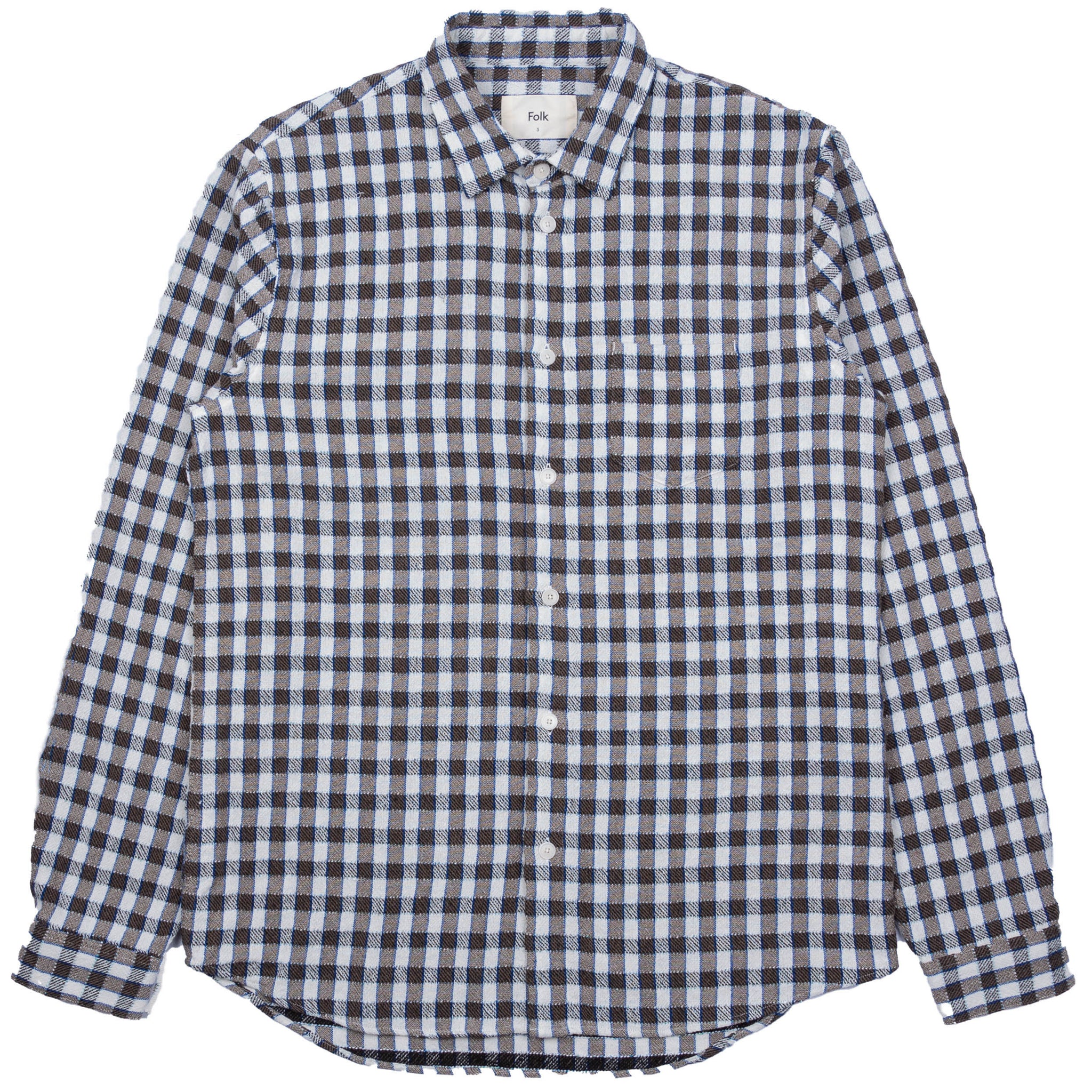 Relaxed Fit Shirt - Brown/Cobalt Check