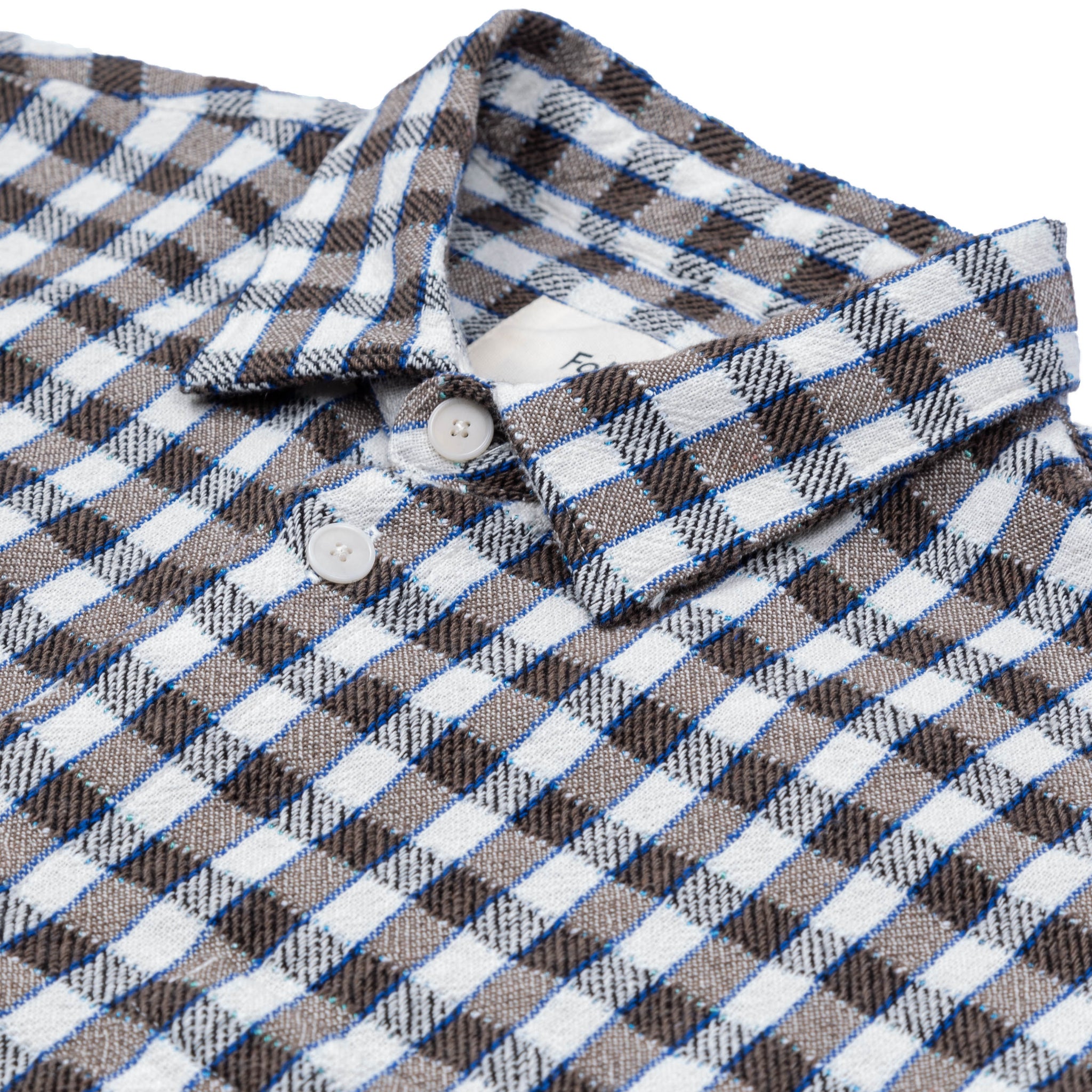 Relaxed Fit Shirt - Brown/Cobalt Check